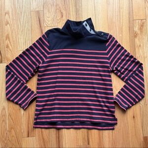 J. Crew Woman’s Navy and Red Striped Top